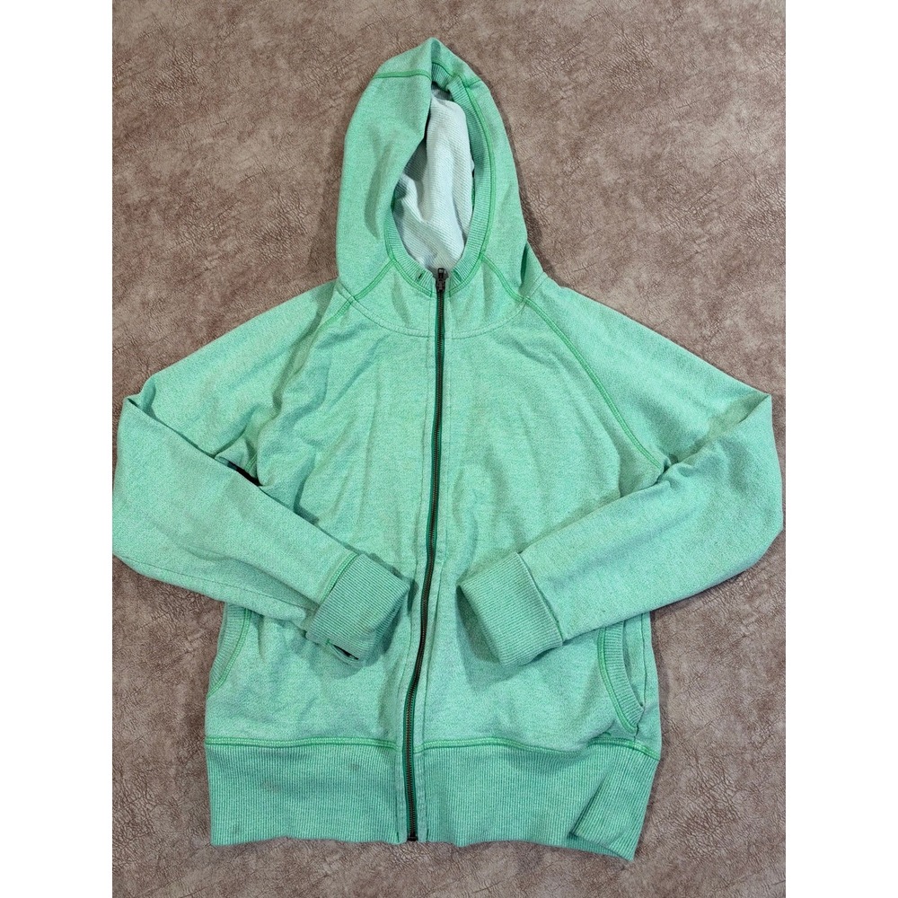 Patagonia Full Zip Hoodie Fleece Jacket Green Heather Womens XL
